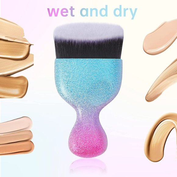 2 pcs. Kabuki Flat Top Foundation Brush, Powder Makeup Brush -Buffing, Stippling - Picture 4 of 7